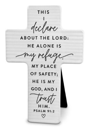 Cross - Hold Onto Hope - My Refuge - White