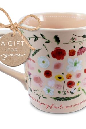Coffee Cup - Floral Flourish - 1 Thes 5:16-18