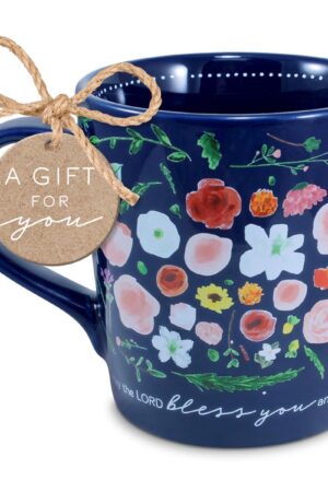 Coffee Mug - Floral - May Lord Bless - 20 Oz