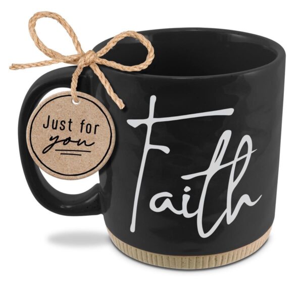 Mug - Powerful Words - Faith - Black 16 oz