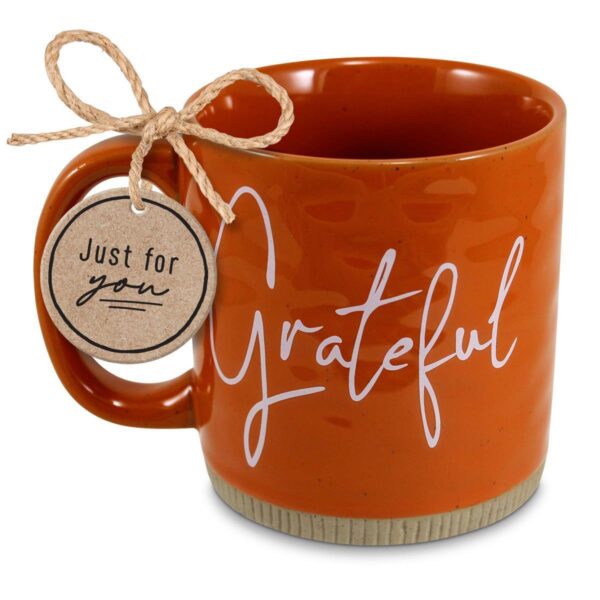 Mug - Powerful Words - Grateful - Rust 16 oz