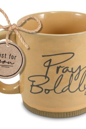 Mug - Powerful Words - Pray Boldly - Yellow 16 oz