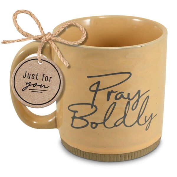 Mug - Powerful Words - Pray Boldly - Yellow 16 oz