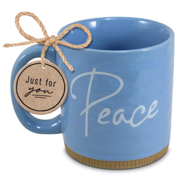 Mug - Powerful Words - Peace - Light Blue 16 oz