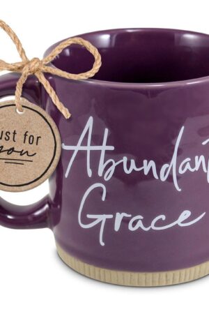 Mug - Powerful Words - Abundant Grace - Purple 16 oz