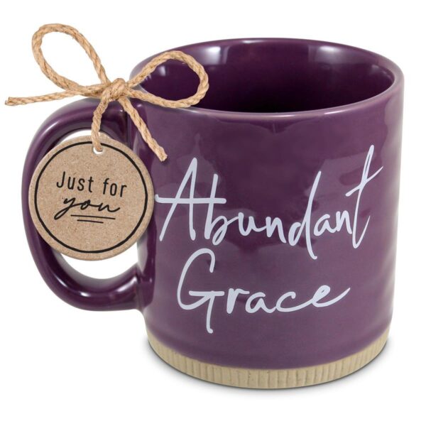 Mug - Powerful Words - Abundant Grace - Purple 16 oz