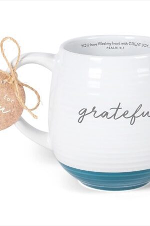 Coffeecup - Grateful- White Textured 18oz