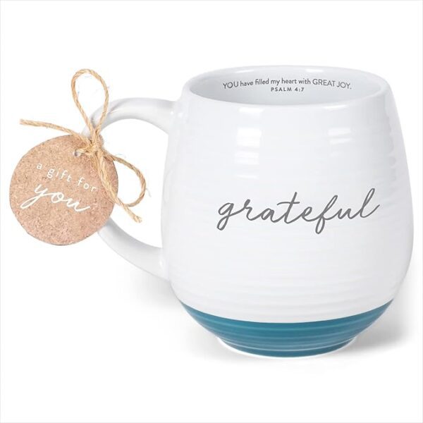 Coffeecup - Grateful- White Textured 18oz