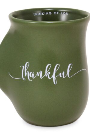 Handwarmer Mug - Thankful - Green 18 oz