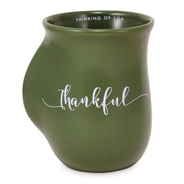 Handwarmer Mug - Thankful - Green 18 oz