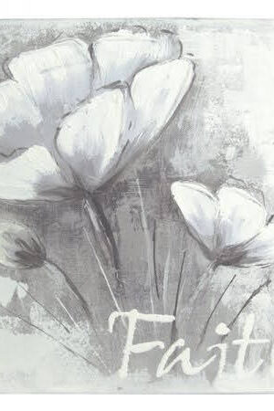 Wall decor - handpainted streched canvas - faith