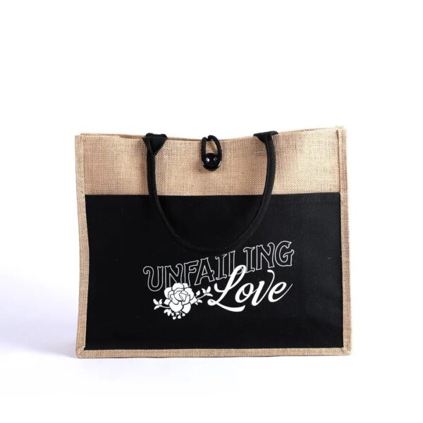Jute Tote Bag – Unfailing Love