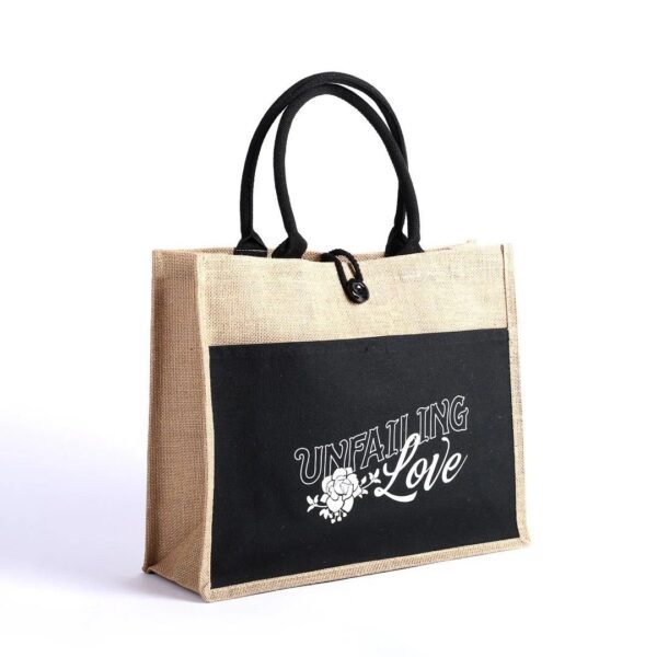 Jute Tote Bag – Unfailing Love - Billede 2