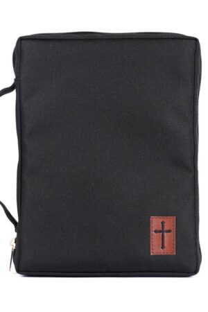 Canvas Bible Cover – Cross Patch – Medium