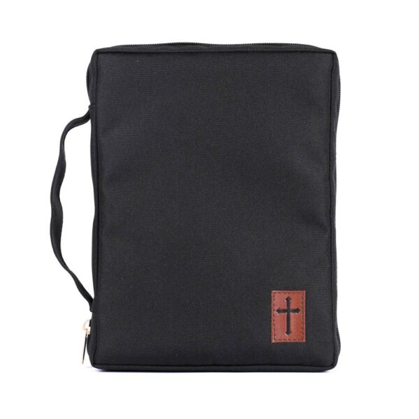 Canvas Bible Cover – Cross Patch – Medium