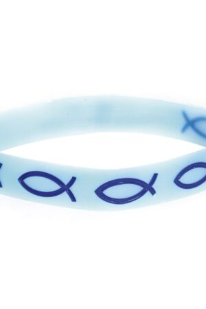 Silicone Bracelet - Fish - Blue/Dark Blue