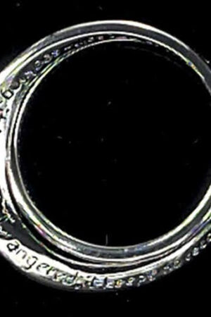 Ring - Silver Plated InspiRing - Double Mobius -  1 Cor 13 - size 6