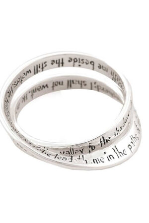 Ring - Silver Plated InspiRing - Double Mobius -  Ps 23 - size 5