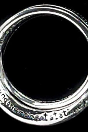 Ring - Silver Plated InspiRing - Double Mobius -  Serenity - size 10