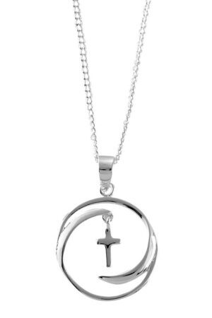 Open Circle Cross - Necklace
