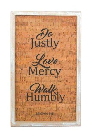 Wooden wall decor - do justly, love mercy, walk humbly