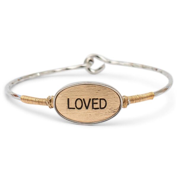 LOVED - Bracelet - Oval Metal