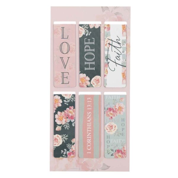 Vintage Faith Hope and Love - 1 Corinthians 13:13 - Magnetisk bogmærke-sæt - Image 2