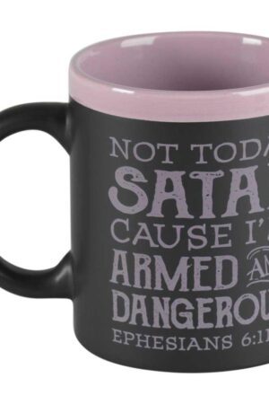 Mug - Not Today Satan - Chalkboard Stoneware