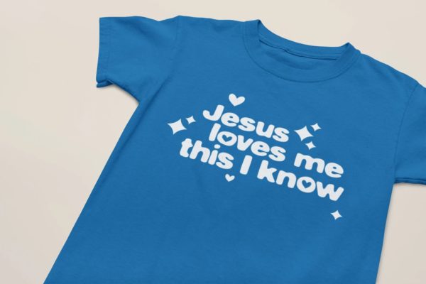 Jesus loves me - børne-t-shirt (unisex)