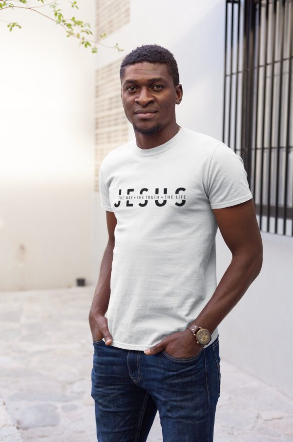 Jesus - way, truth, life - printed t-shirt (men) - Image 3