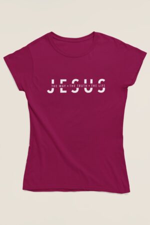 Jesus - way, truth, life - printed t-shirt (women)