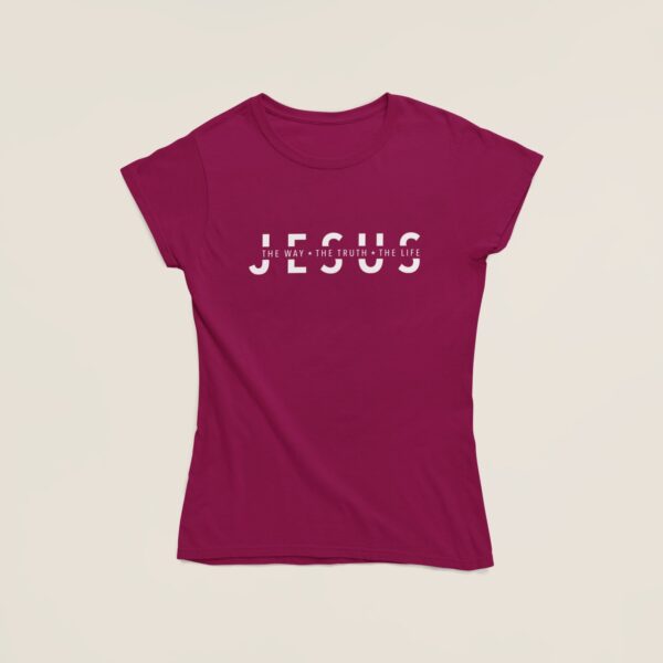 Jesus - way, truth, life - printed t-shirt (women)