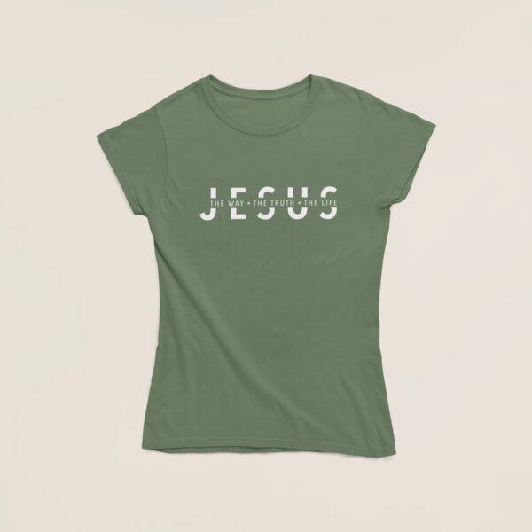 Jesus - way, truth, life - printed t-shirt (women) - Image 3